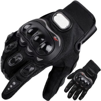 CZARNE RĘKAWICE MOTOCYKLOWE XL