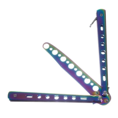 Nóż motylkowy do treningu- tęczowy