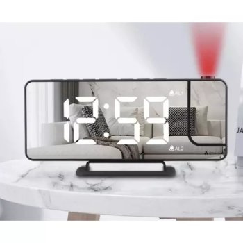 Budzik- zegar LED z projektorem