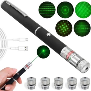 LASER ZIELONY 5 KOŃCÓWEK MAT-T-371