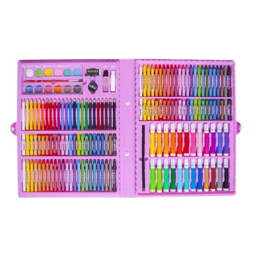 Zestaw do malowania w walizce 168 szt różowy