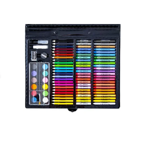 Zestaw do malowania w walizce 168 szt czarny