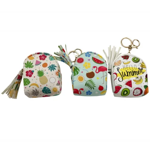 Torebka Flamingi i Owoce – Mini Plecaczek Brelok