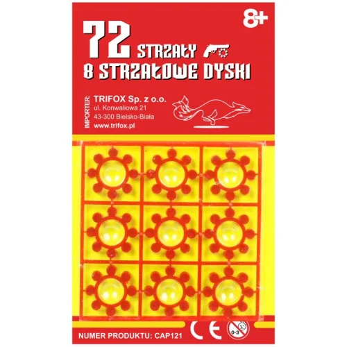 Kapiszony Spłonka 8-strzałowe Dysk (72 strzały)