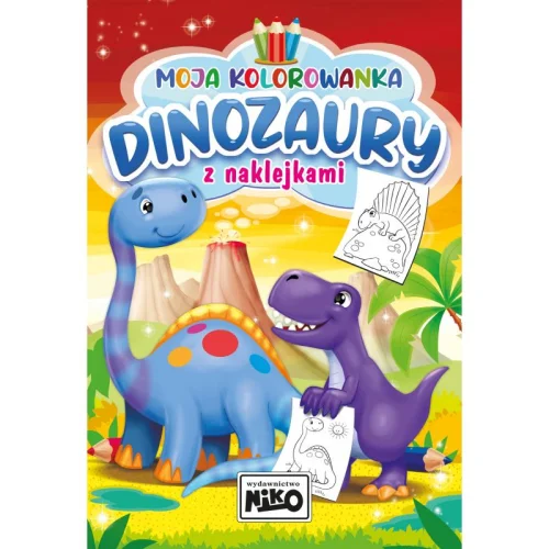 Moja Kolorowanka z Naklejkami: Dinozaury