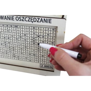 Skarbonka Wykreślanka Nauka Oszczędzania 2000 zł