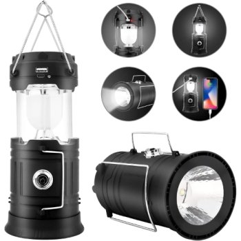 Lampka Solarna Turystyczna Składana Kempingowa