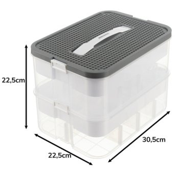 Pudełko na klocki- 2 poziomy Kruzzel 25756