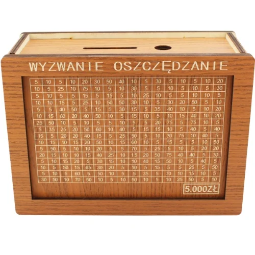 Skarbonka Wykreślanka Nauka Oszczędzania 5000 ZŁ