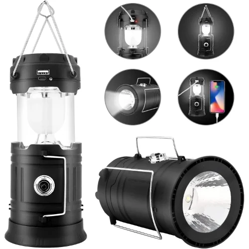 Lampka Solarna Turystyczna Składana Kempingowa