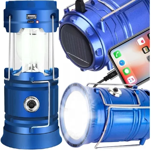 Lampka Solarna Turystyczna Składana Kempingowa