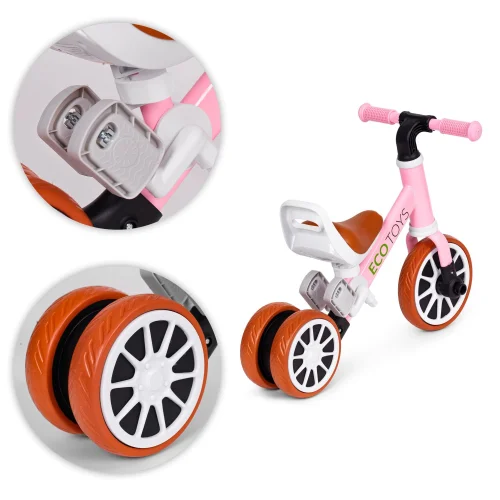 Rower rowerek trójkołowy biegowy z pedałami 2w1