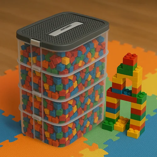 Pudełko na klocki- 4 poziomy Kruzzel 25758