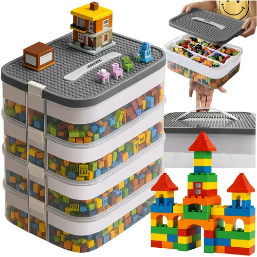 Pudełko na klocki- 4 poziomy Kruzzel 25758