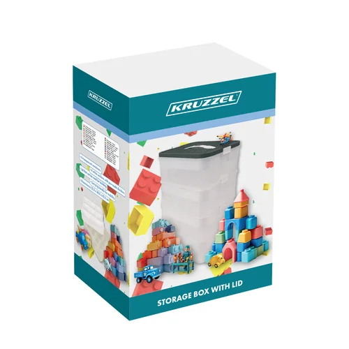 Pudełko na klocki- 3 poziomy Kruzzel 25757