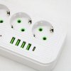 Listwa Zasilająca 8w1 z USB-C | 3 Gniazda,  Biały