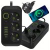 Listwa Zasilająca 8w1 z USB-C | 3 Gniazda, Czarna