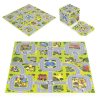 Duża Mata Piankowa Puzzle Miasto 21el 90x90cm