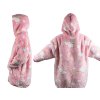 Bluza Koc Oversize dla Dzieci  Świecąca  Różowa