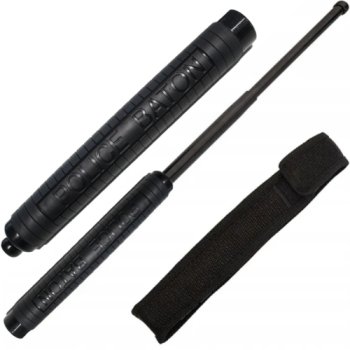 PAŁKA TELESKOPOWA BATON POLICYJNA METALOWA GUMOWA