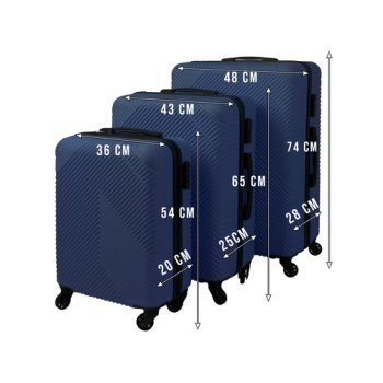 WALIZKA MAŁA 20''  MODEL CH1058 GRANATOWA