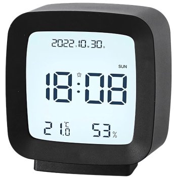 Zegar budzik LCD z temperaturą i wilgotnością