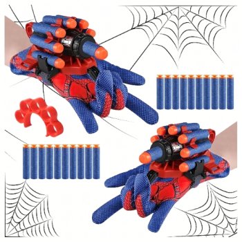 Spiderman Rękawica Wyrzutnia Sieci + 20 Strzałek