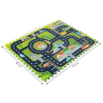 Mata Piankowa dla Dzieci Puzzle Miasto Ulice 12el