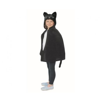 Pelerynka Strój dla Dzieci Kotek | Czarna