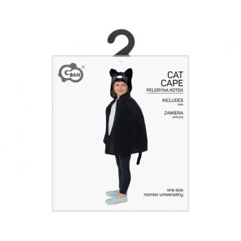 Pelerynka Strój dla Dzieci Kotek | Czarna