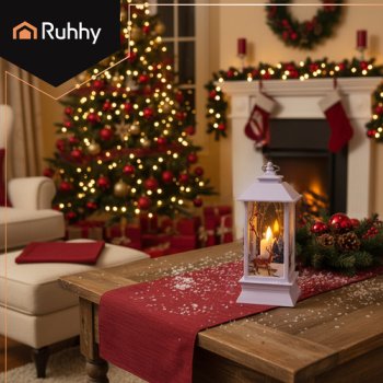 Świąteczna Latarenka LED ze Świeczką(Biała )