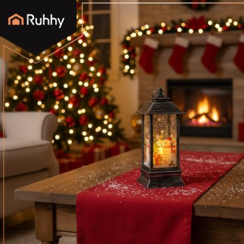 Świąteczna Latarenka LED ze Świeczką (Srebrna )