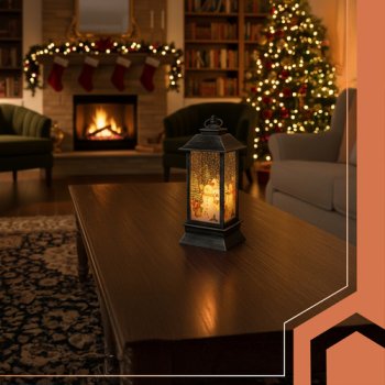 Świąteczna Latarenka LED ze Świeczką (Srebrna )