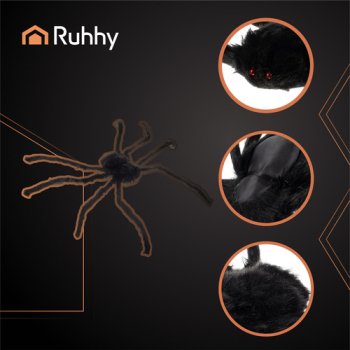 Duży Włochaty Pająk Dekoracyjny Ruhhy