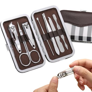 Zestaw do Manicure Pedicure 7w1 w Eleganckim Etui