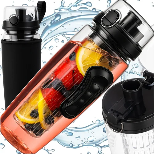 Bidon na wodę z pojemnikiem 1L