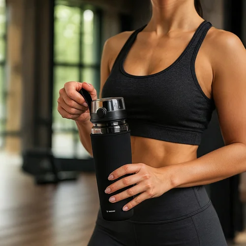 Bidon na wodę z pojemnikiem 1L