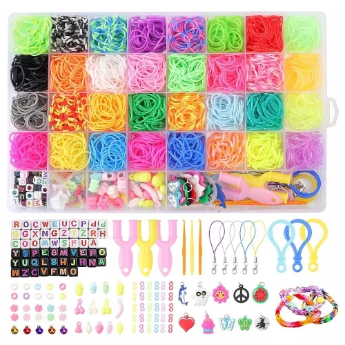 Zestaw Kolorowych Gumek do Tworzenia Bransoletek