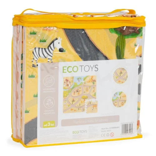 Mata Piankowa dla Dzieci Puzzle Safari 9el 93x93cm