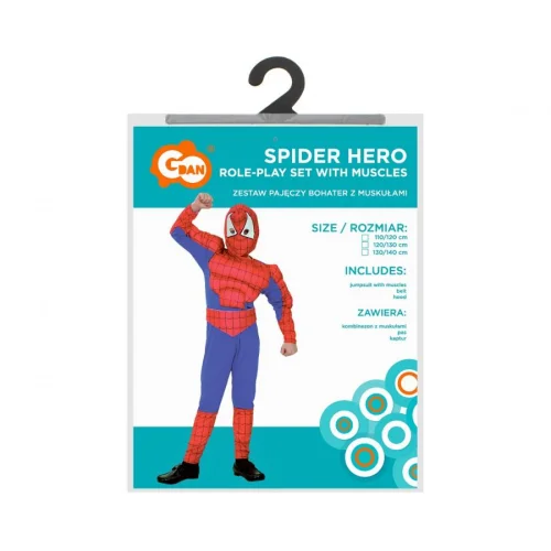 Strój dla Dzieci Pajęczy Bohater z Muskułami