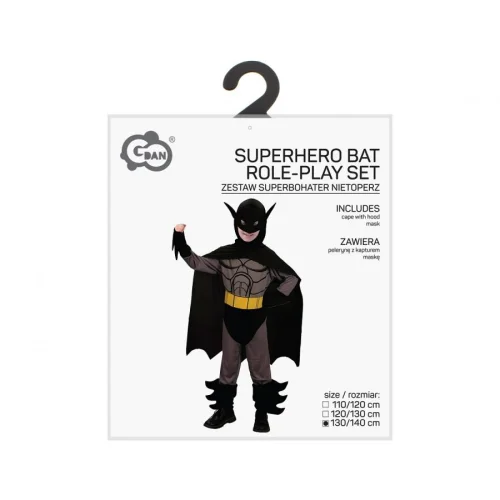 Zestaw Superbohatera Nietoperz Peleryna Maska