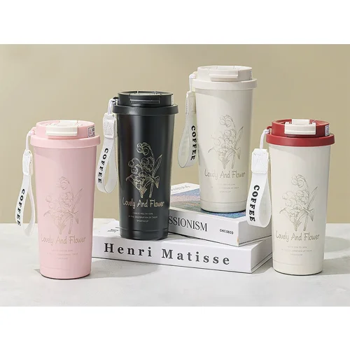 Kubek Termiczny ze Słomką 530ml