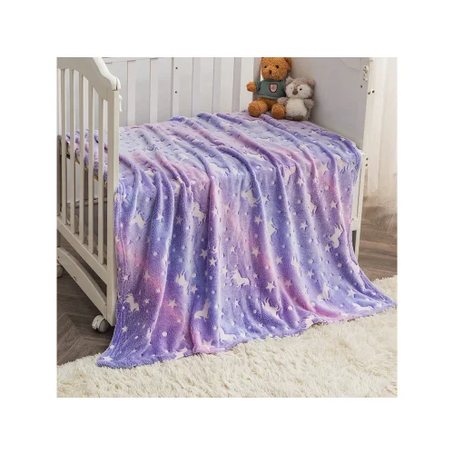 Miękki koc pled narzuta na łóżko świecący 150x180