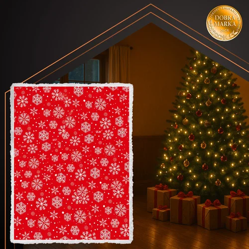 Koc Świąteczny RUHHY Dwustronny z Barankiem130x170