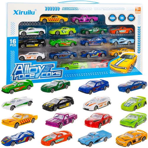 Autka kolorowe/resoraki 1:64- 16szt.