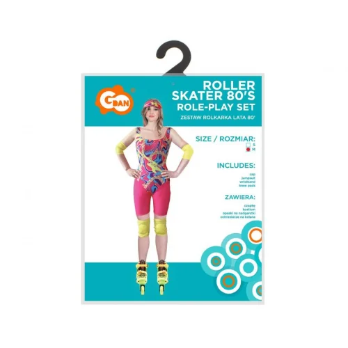 STDO Zestaw dla dorosłych Rolkarka Lata 80' ,M
