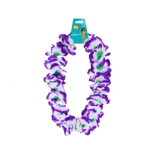 Naszyjnik hawajski, fioletowo-biały