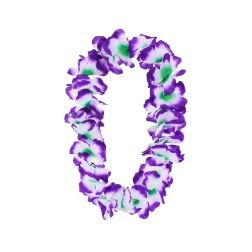 Naszyjnik hawajski, fioletowo-biały