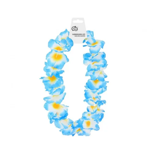 Naszyjnik hawajski, niebiesko-biały