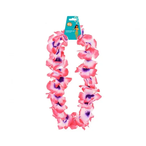 Naszyjnik hawajski, różowo-biało-fioletowy